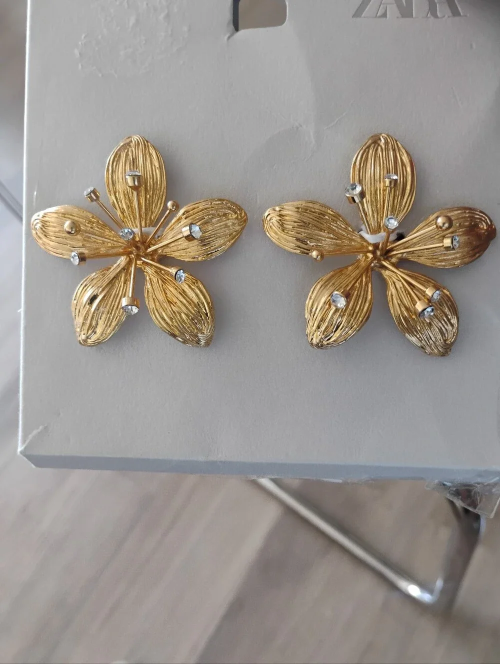 Zara Flower Jeweled Earrings